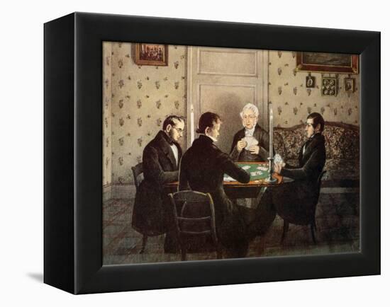 Anthony Playing Cards with His Friends, 19Th Century-Mary Ellen Best-Framed Premier Image Canvas