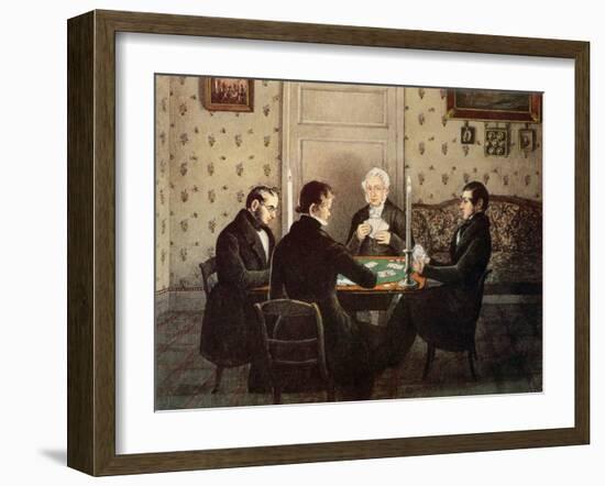 Anthony Playing Cards with His Friends, 19Th Century-Mary Ellen Best-Framed Giclee Print