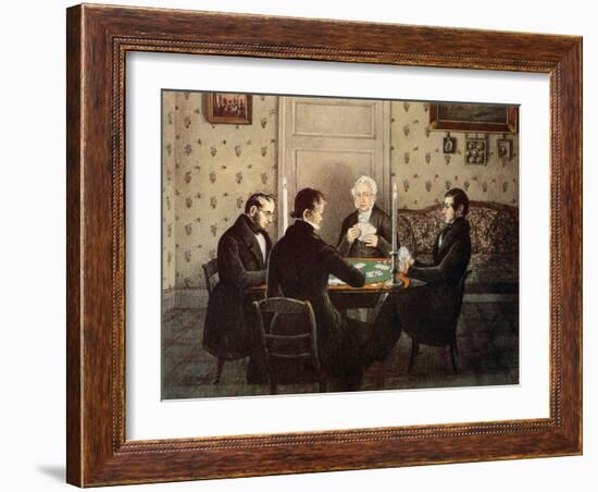 Anthony Playing Cards with His Friends, 19Th Century-Mary Ellen Best-Framed Giclee Print