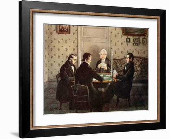 Anthony Playing Cards with His Friends, 19Th Century-Mary Ellen Best-Framed Giclee Print