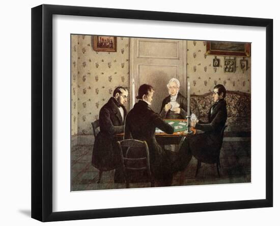 Anthony Playing Cards with His Friends, 19Th Century-Mary Ellen Best-Framed Giclee Print
