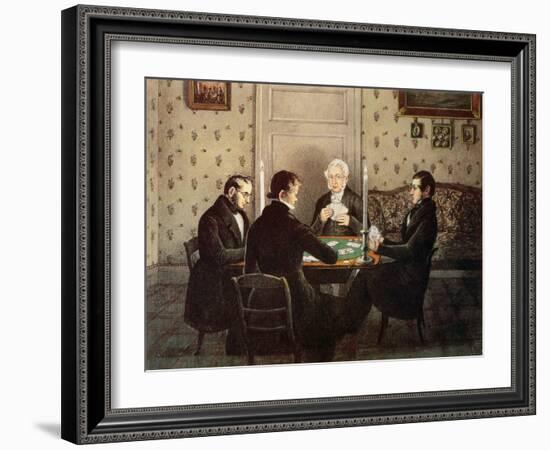 Anthony Playing Cards with His Friends, 19Th Century-Mary Ellen Best-Framed Giclee Print