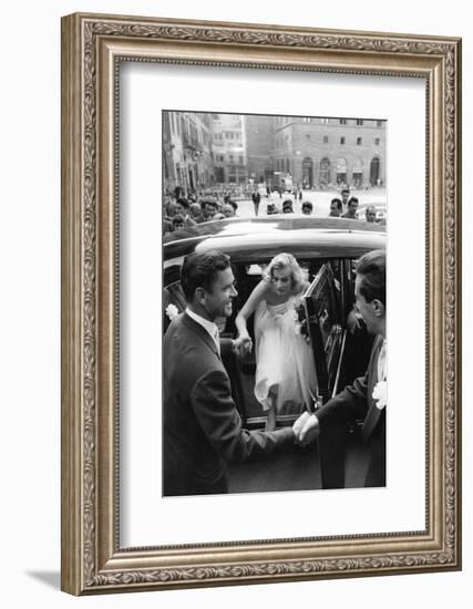 Anthony Steel and Anita Ekberg During their Wedding Day-Mario de Biasi-Framed Photographic Print