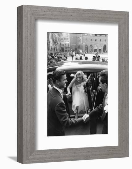Anthony Steel and Anita Ekberg During their Wedding Day-Mario de Biasi-Framed Photographic Print