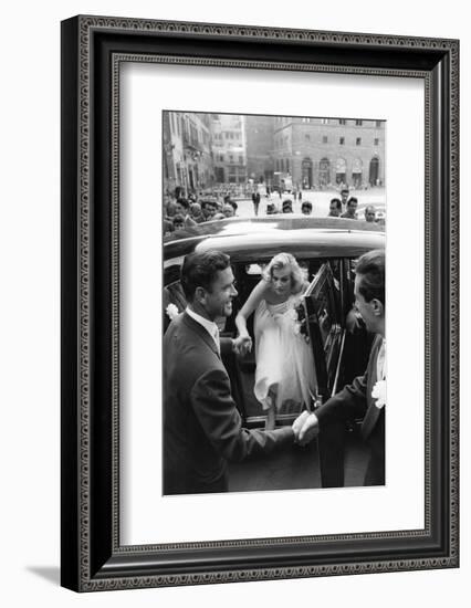 Anthony Steel and Anita Ekberg During their Wedding Day-Mario de Biasi-Framed Photographic Print