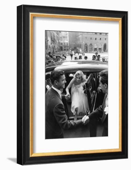 Anthony Steel and Anita Ekberg During their Wedding Day-Mario de Biasi-Framed Photographic Print