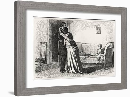 Anthony Trollope's novel 'He Knew He Was Right'-Marcus Stone-Framed Giclee Print