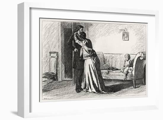 Anthony Trollope's novel 'He Knew He Was Right'-Marcus Stone-Framed Giclee Print