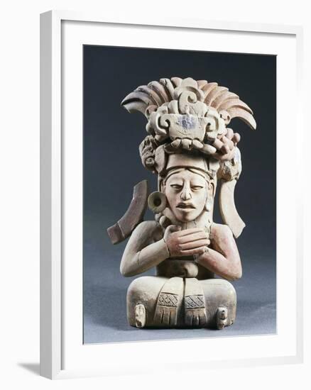 Anthropomorphic Funerary Urn, Terracotta, from Mexico-null-Framed Giclee Print