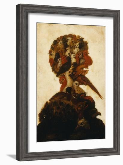 Anthropomorphic Head Representing One of the Four Elements, Air-Giuseppe Arcimboldo-Framed Giclee Print