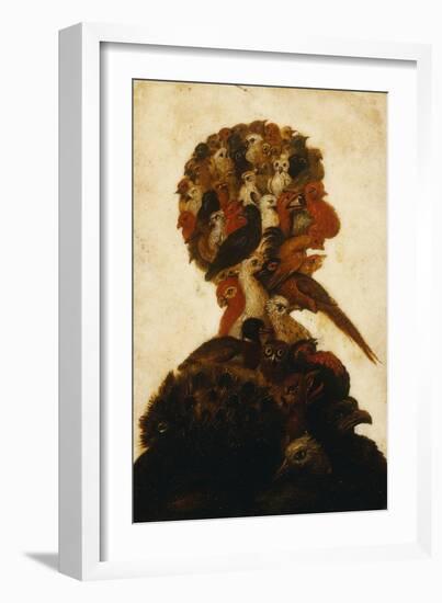 Anthropomorphic Head Representing One of the Four Elements, Air-Giuseppe Arcimboldo-Framed Giclee Print