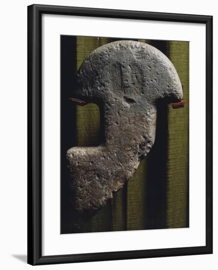 Anthropomorphic Statue-Stele Consisting of Head and Neck, from Val Di Magra in Lunigiana-null-Framed Giclee Print