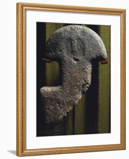 Anthropomorphic Statue-Stele Consisting of Head and Neck, from Val Di Magra in Lunigiana-null-Framed Giclee Print