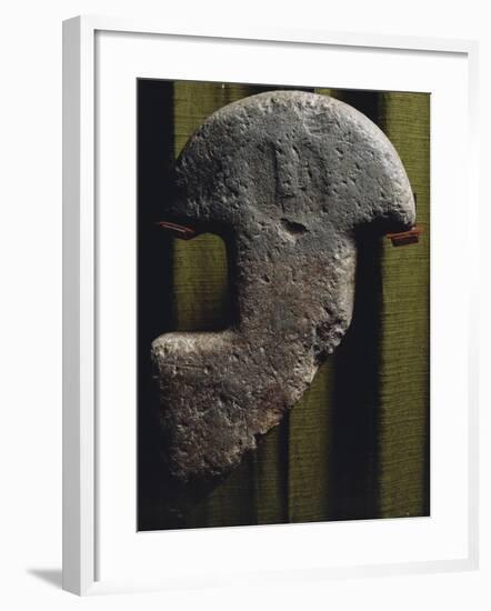 Anthropomorphic Statue-Stele Consisting of Head and Neck, from Val Di Magra in Lunigiana-null-Framed Giclee Print