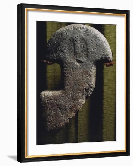 Anthropomorphic Statue-Stele Consisting of Head and Neck, from Val Di Magra in Lunigiana-null-Framed Giclee Print