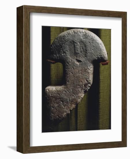 Anthropomorphic Statue-Stele Consisting of Head and Neck, from Val Di Magra in Lunigiana-null-Framed Giclee Print