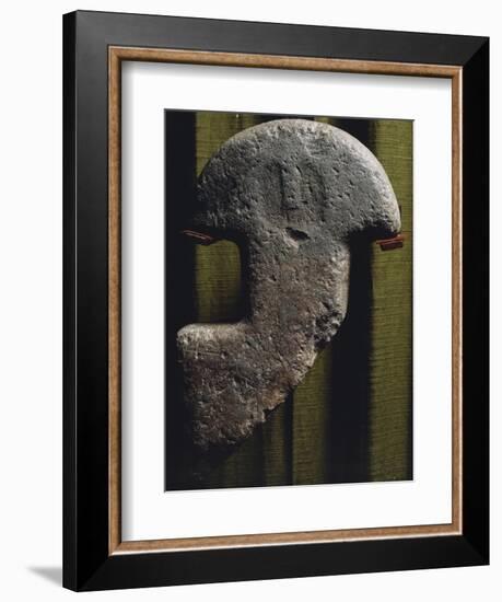 Anthropomorphic Statue-Stele Consisting of Head and Neck, from Val Di Magra in Lunigiana-null-Framed Giclee Print