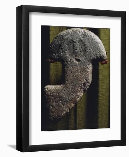 Anthropomorphic Statue-Stele Consisting of Head and Neck, from Val Di Magra in Lunigiana-null-Framed Giclee Print