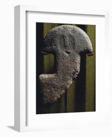 Anthropomorphic Statue-Stele Consisting of Head and Neck, from Val Di Magra in Lunigiana-null-Framed Giclee Print