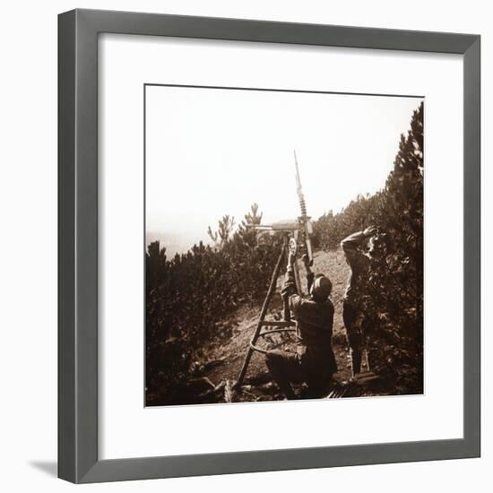 Anti-aircraft machine gun, Alace, France, c1914-c1918-Unknown-Framed Photographic Print