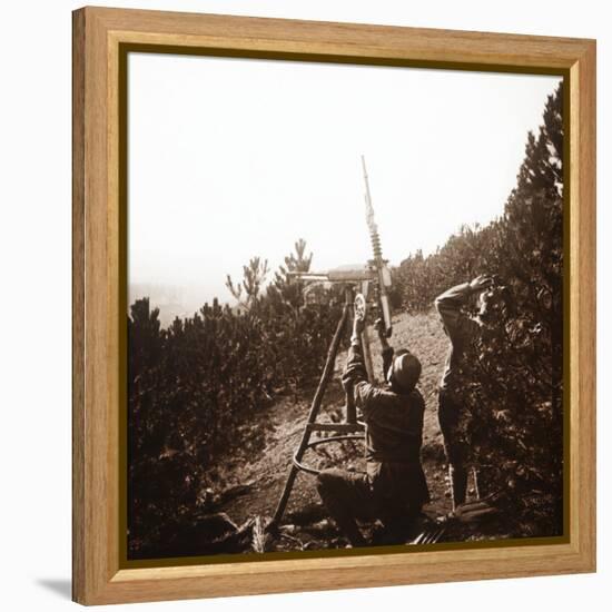 Anti-aircraft machine gun, Alace, France, c1914-c1918-Unknown-Framed Stretched Canvas