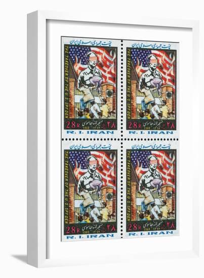 Anti-American Iranian Postage Stamps-null-Framed Giclee Print