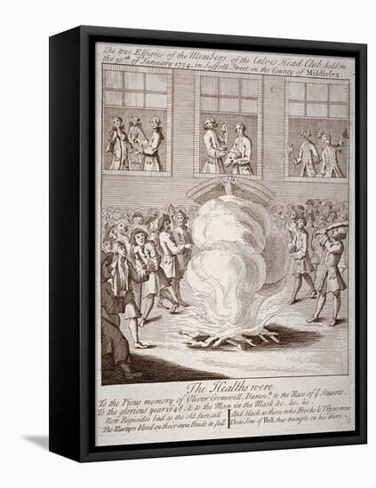 Anti-Cromwell demonstration, Suffolk Street, London, 1735-Anon-Framed Premier Image Canvas