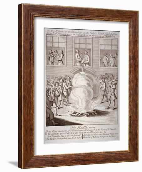 Anti-Cromwell demonstration, Suffolk Street, London, 1735-Anon-Framed Giclee Print