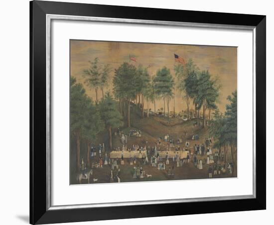 Anti-Slavery Picnic at Weymouth Landing, Massachusetts, C.1845-Susan Torrey Merritt-Framed Giclee Print