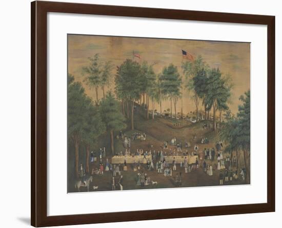 Anti-Slavery Picnic at Weymouth Landing, Massachusetts, C.1845-Susan Torrey Merritt-Framed Giclee Print