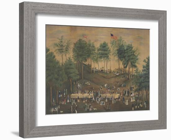 Anti-Slavery Picnic at Weymouth Landing, Massachusetts, C.1845-Susan Torrey Merritt-Framed Giclee Print