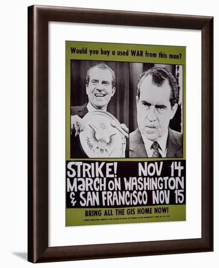 Anti-Vietnam War Poster Satirising Richard Nixon, 1969-null-Framed Giclee Print