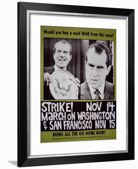 Anti-Vietnam War Poster Satirising Richard Nixon, 1969-null-Framed Giclee Print