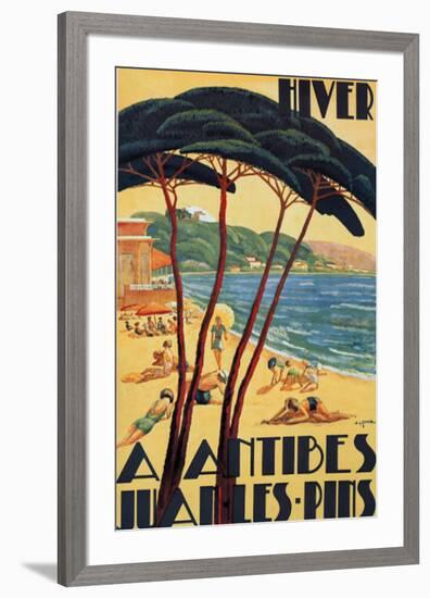 Antibes in Winter, c.1930-Bernard de Guinhald-Framed Art Print