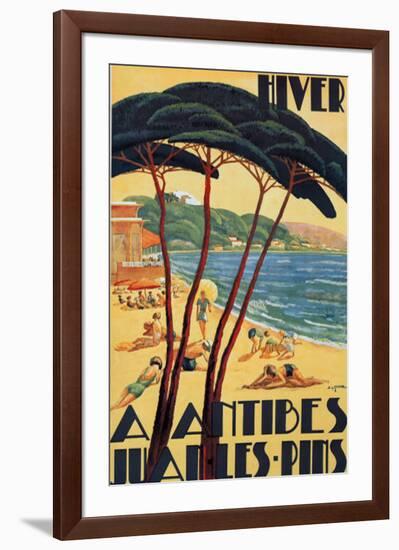 Antibes in Winter, c.1930-Bernard de Guinhald-Framed Art Print