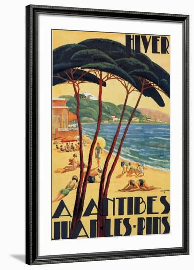 Antibes in Winter, c.1930-Bernard de Guinhald-Framed Art Print