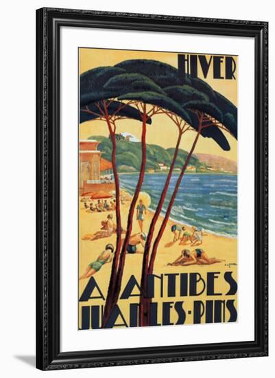 Antibes in Winter, c.1930-Bernard de Guinhald-Framed Art Print