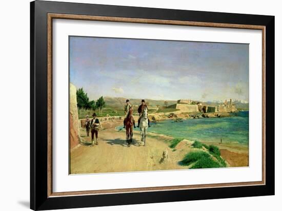 Antibes, the Horse Ride, 1868-Jean-Louis Ernest Meissonier-Framed Giclee Print