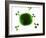 Antibodies Attacking Flu Virus, Artwork-SCIEPRO-Framed Photographic Print