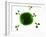 Antibodies Attacking Flu Virus, Artwork-SCIEPRO-Framed Photographic Print