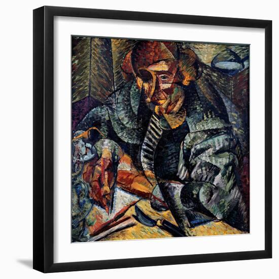 Antigrazioso (Antigracefu), 1912 (Oil on Canvas)-Umberto Boccioni-Framed Giclee Print