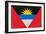 Antigua And Barbuda Flag Design with Wood Patterning - Flags of the World Series-Philippe Hugonnard-Framed Art Print