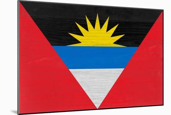 Antigua And Barbuda Flag Design with Wood Patterning - Flags of the World Series-Philippe Hugonnard-Mounted Art Print