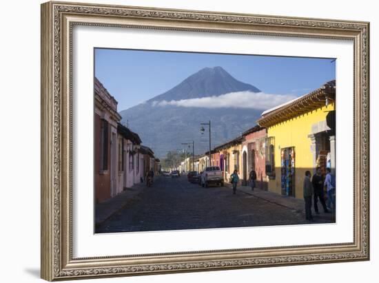 Antigua and Vulcano Fuego, Guatemala, Central America-Peter Groenendijk-Framed Photographic Print