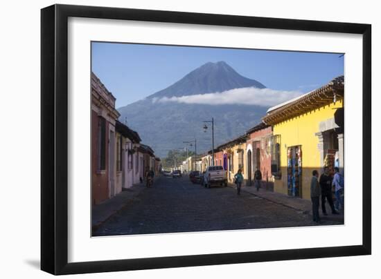 Antigua and Vulcano Fuego, Guatemala, Central America-Peter Groenendijk-Framed Photographic Print