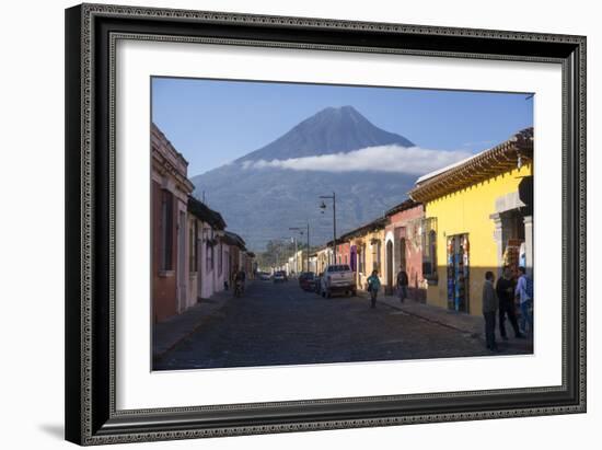 Antigua and Vulcano Fuego, Guatemala, Central America-Peter Groenendijk-Framed Photographic Print