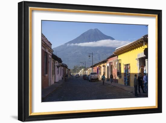 Antigua and Vulcano Fuego, Guatemala, Central America-Peter Groenendijk-Framed Photographic Print