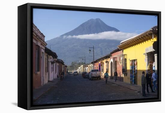 Antigua and Vulcano Fuego, Guatemala, Central America-Peter Groenendijk-Framed Premier Image Canvas
