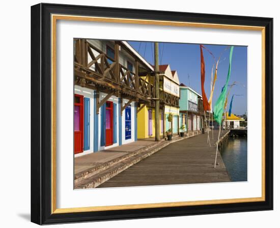 Antigua, Heritage Quay Shopping District in St, John's, Caribbean-Gavin Hellier-Framed Photographic Print