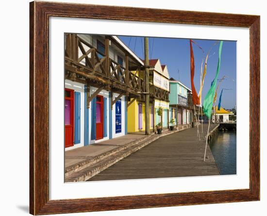 Antigua, Heritage Quay Shopping District in St, John's, Caribbean-Gavin Hellier-Framed Photographic Print